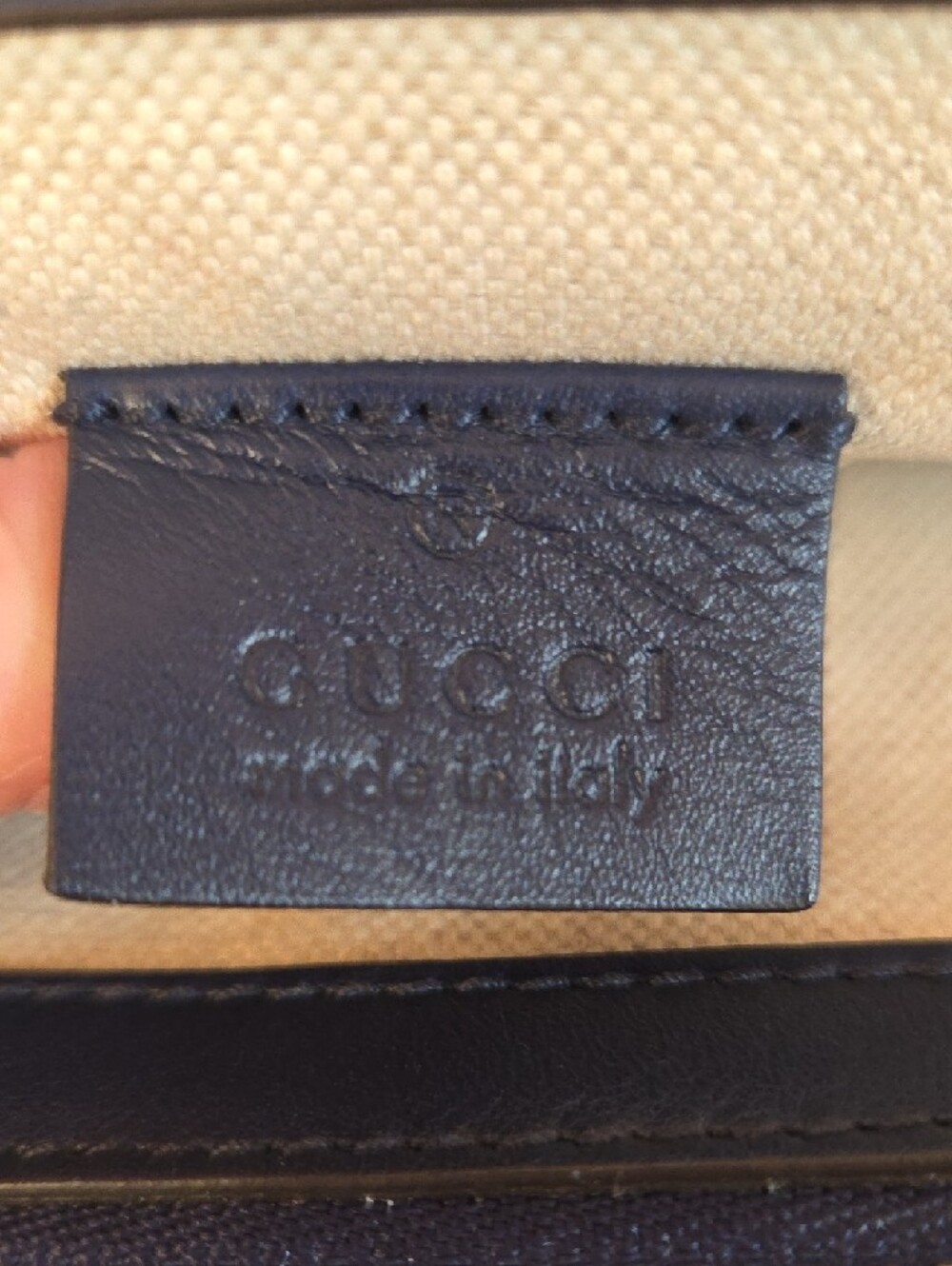 Gucci Red/White/Blue Leather Bee Embroidered Medium Dionysus Bag - Picture 7 of 10